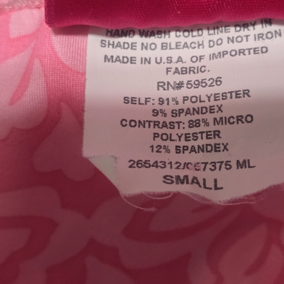 Betsey Johnson Pink Floral Bikini Bottom Swim Skirt Small Elastic - Picture 8 of 10